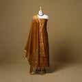 Handloom zari buti chanderi silk 2pc unstitched dress