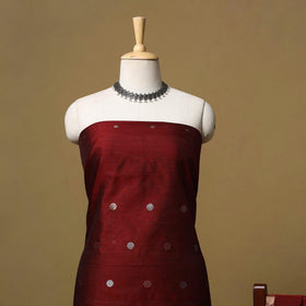 Handloom zari buti chanderi silk 2pc unstitched dress