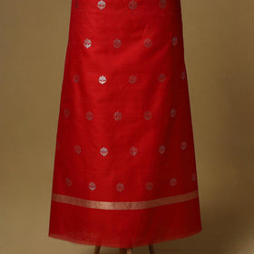 Handloom zari buti chanderi silk 2pc unstitched dress