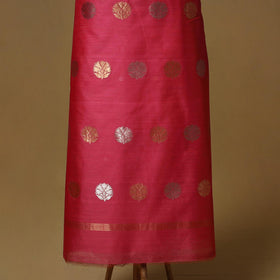 Handloom zari buti chanderi silk 2pc unstitched dress