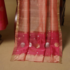 Handloom zari buti chanderi silk 2pc unstitched dress