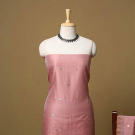 Handloom zari buti chanderi silk 2pc unstitched dress