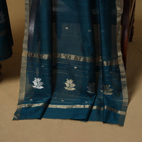 Handloom zari buti chanderi silk 2pc unstitched dress