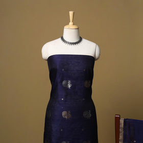 Handloom zari buti chanderi silk 2pc unstitched dress