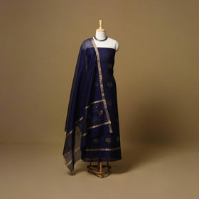 Handloom zari buti chanderi silk 2pc unstitched dress