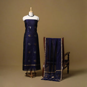 Handloom zari buti chanderi silk 2pc unstitched dress