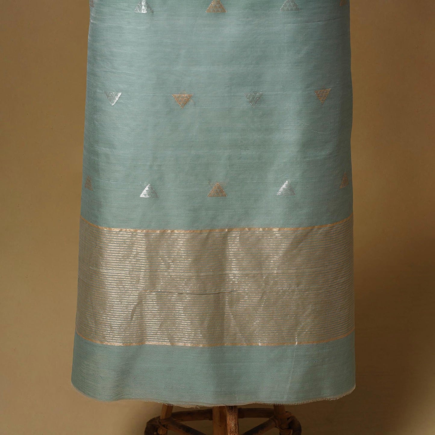 Handloom zari buti chanderi silk 2pc unstitched dress