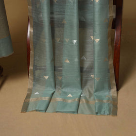 Handloom zari buti chanderi silk 2pc unstitched dress