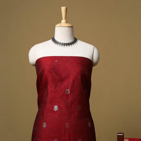 Handloom zari buti chanderi silk 2pc unstitched dress