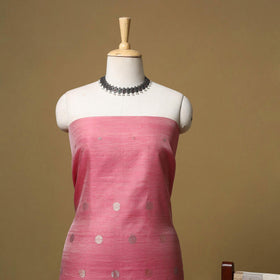 Handloom zari buti chanderi silk 2pc unstitched dress