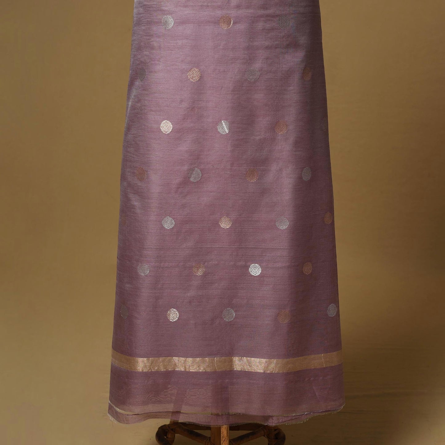 Handloom zari buti chanderi silk 2pc unstitched dress