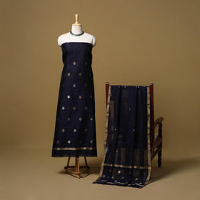 Handloom zari buti chanderi silk 2pc unstitched dress