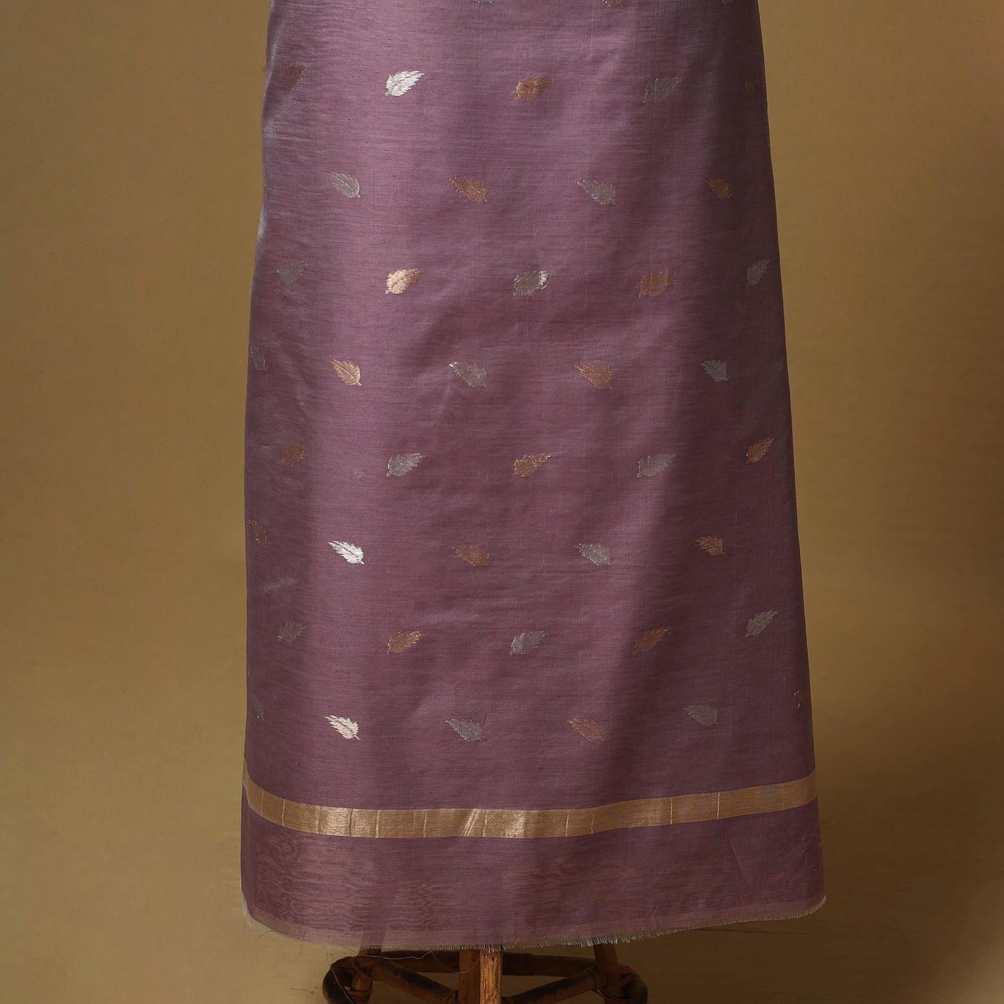 Handloom zari buti chanderi silk 2pc unstitched dress