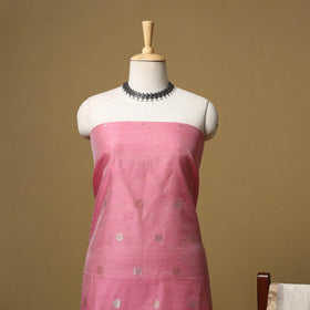 Handloom zari buti chanderi silk 2pc unstitched dress