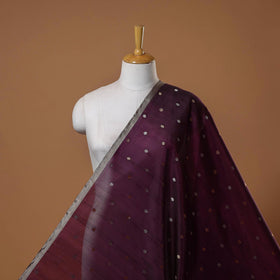 Handloom zari buti pure chanderi silk fabric 05