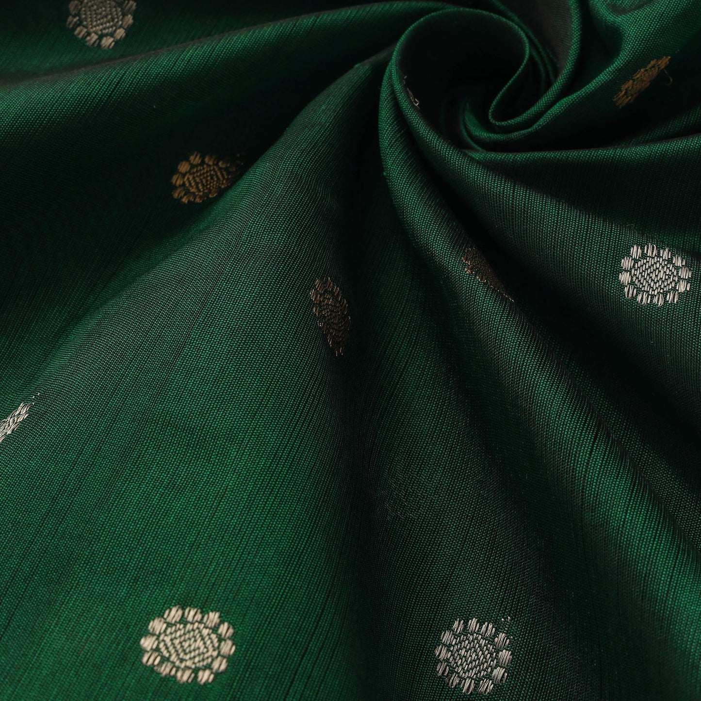 Handloom zari buti pure chanderi silk fabric 06