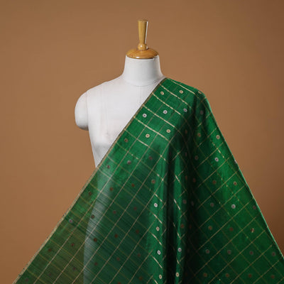 Handloom zari buti pure chanderi silk fabric 07