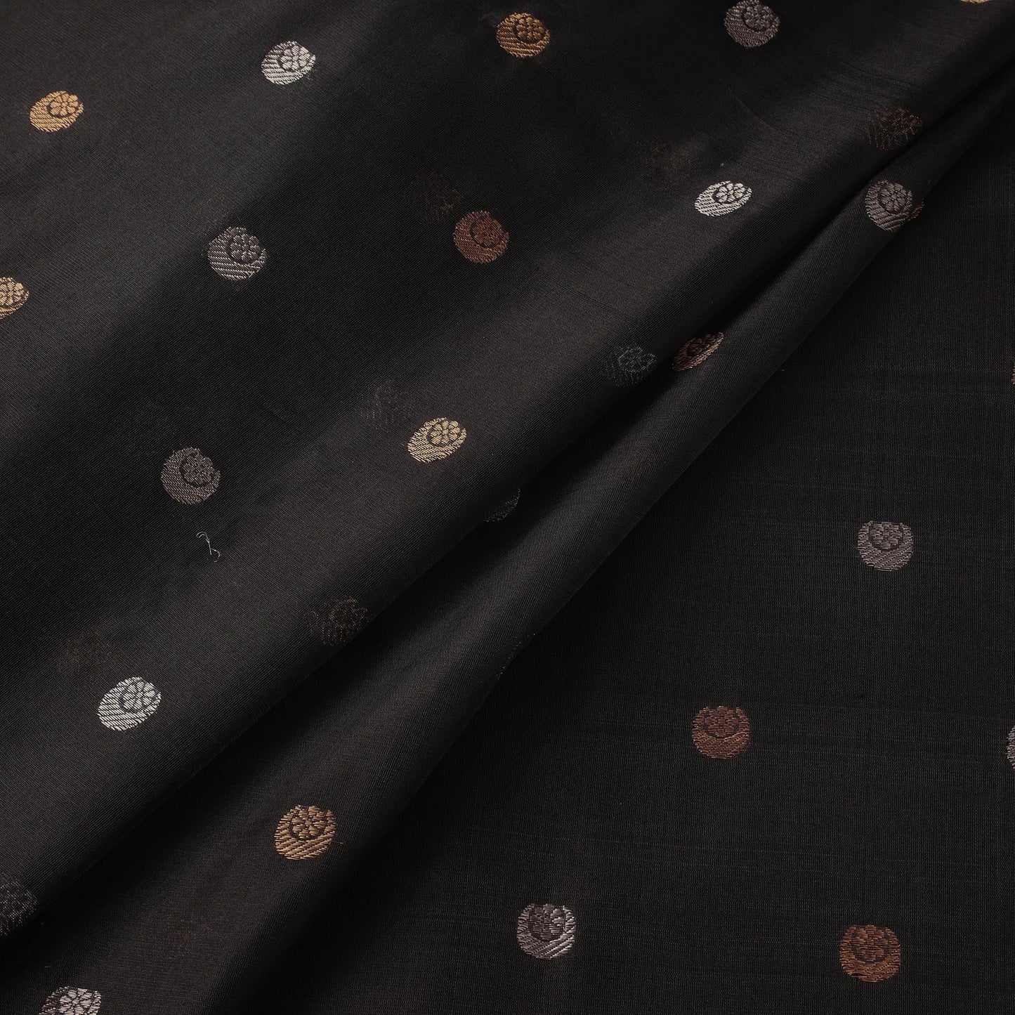 Handloom zari buti pure chanderi silk fabric 09