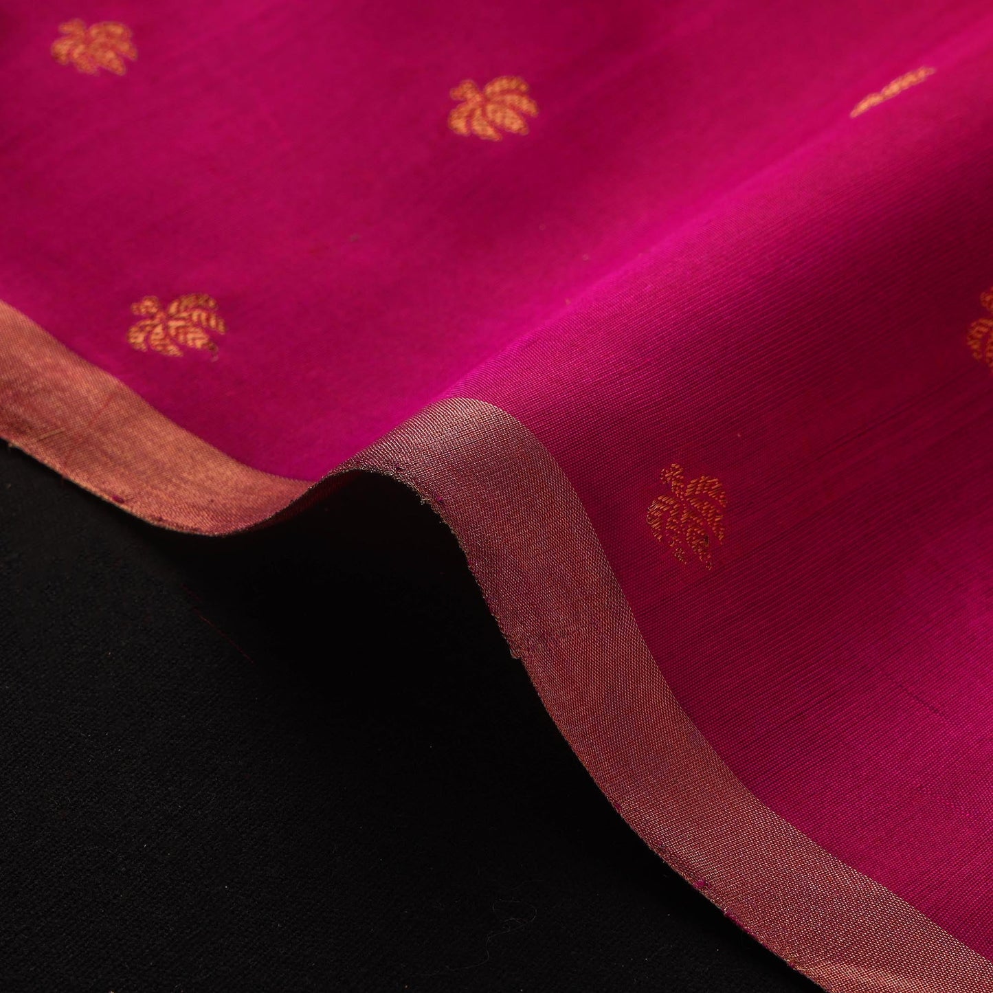 Handloom zari buti pure chanderi silk fabric 12