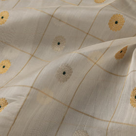 Handloom zari buti pure chanderi silk fabric 14