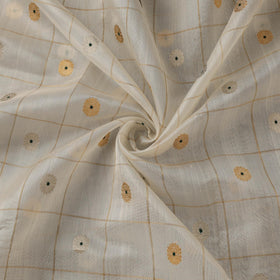 Handloom zari buti pure chanderi silk fabric 14