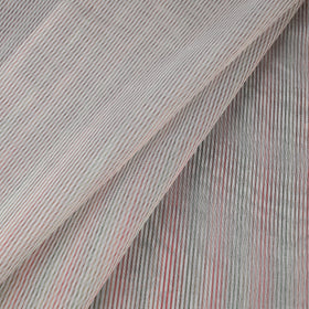 Handloom zari stripes chanderi silk fabric 01 - handcrafted