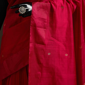 Handloom zari stripes chanderi silk saree 13 - handcrafted