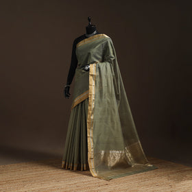 Handloom zari work chanderi silk saree 05 - handcrafted