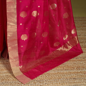 Handloom zari work chanderi silk saree 06 - handcrafted
