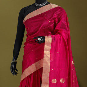 Handloom zari work chanderi silk saree 06 - handcrafted