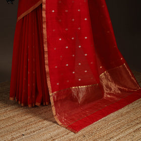 Handloom zari work chanderi silk saree 06 - handcrafted