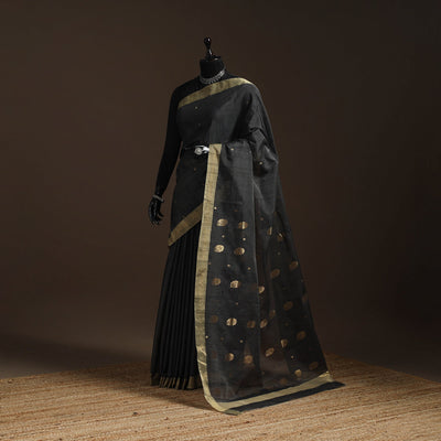 Handloom zari work chanderi silk saree 07 - handcrafted