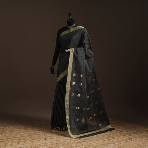 Handloom zari work chanderi silk saree 07 - handcrafted