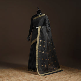 Handloom zari work chanderi silk saree 07 - handcrafted