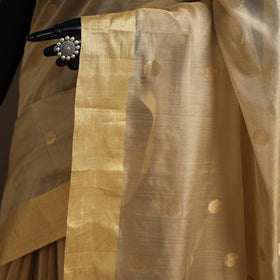 Handloom zari work chanderi silk saree 08 - handcrafted