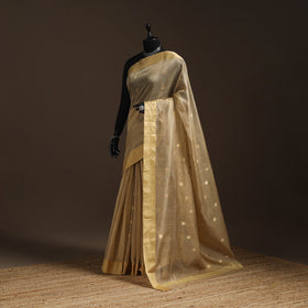 Handloom zari work chanderi silk saree 08 - handcrafted