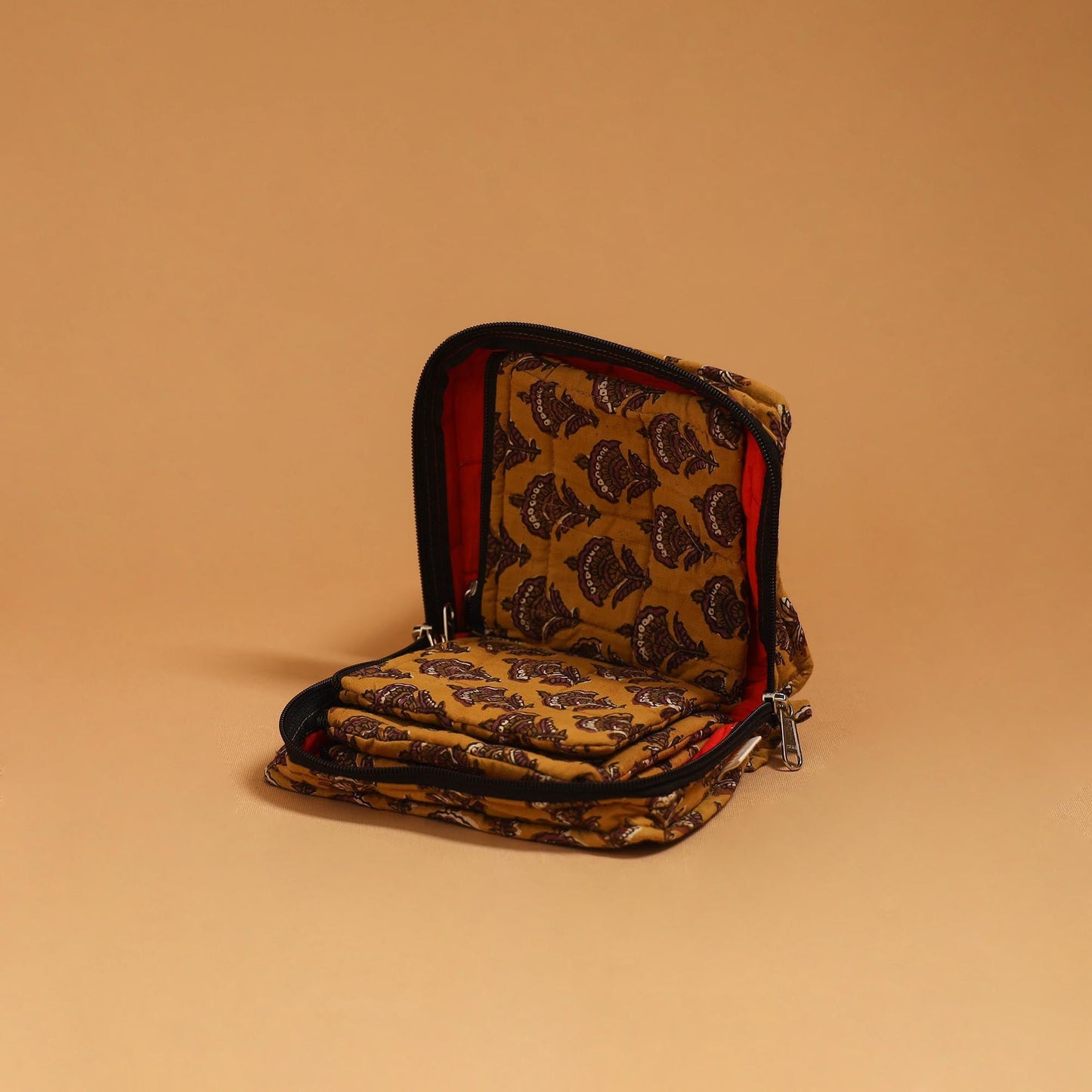 Handmade 4 pockets quilted jewellery bag 20 - handcrafted