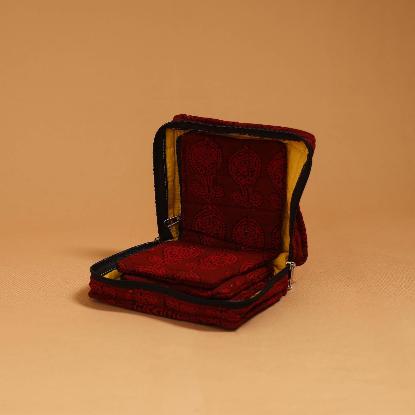 Handmade 4 pockets quilted jewellery bag 28 - handcrafted