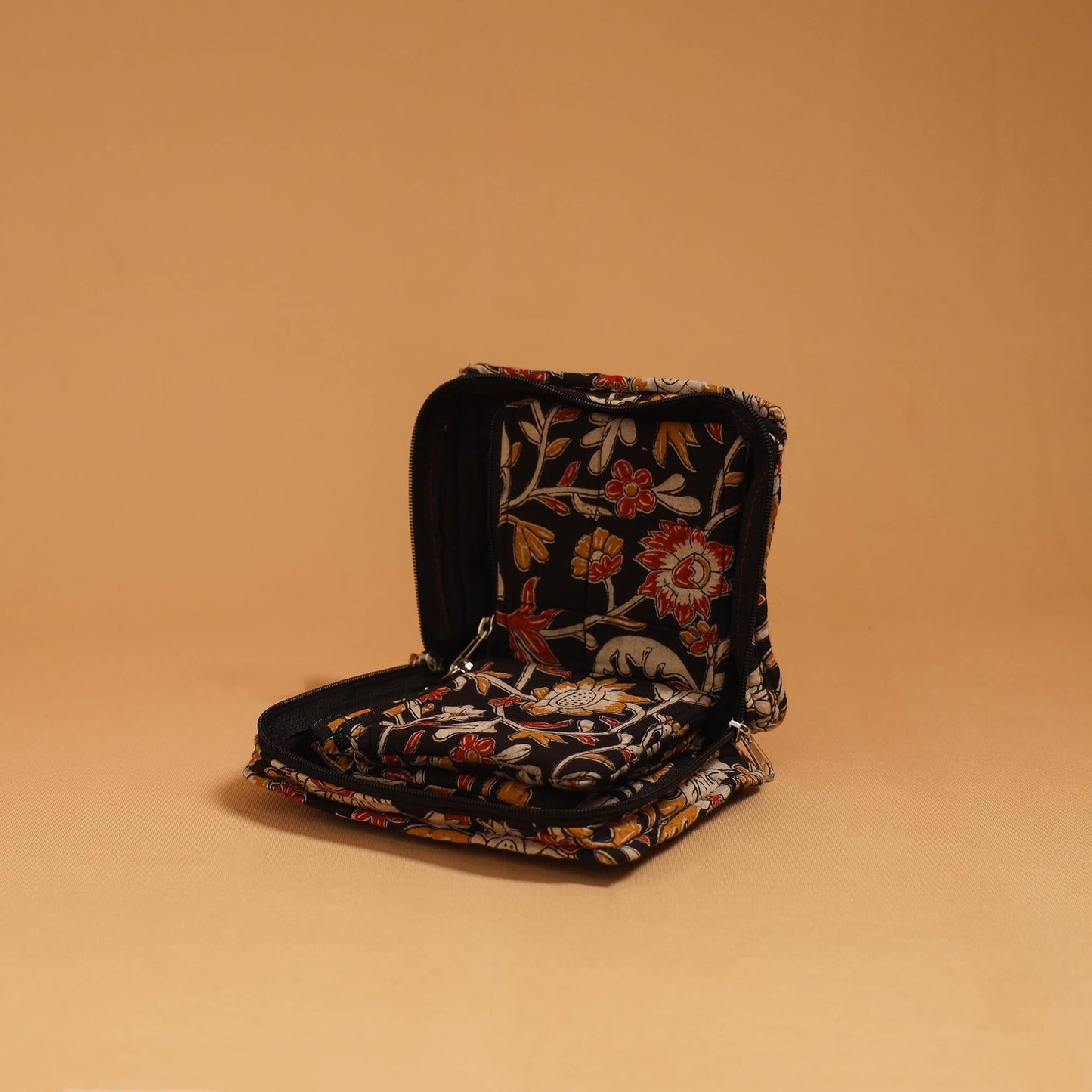 Handmade 4 pockets quilted jewellery bag 48 - handcrafted