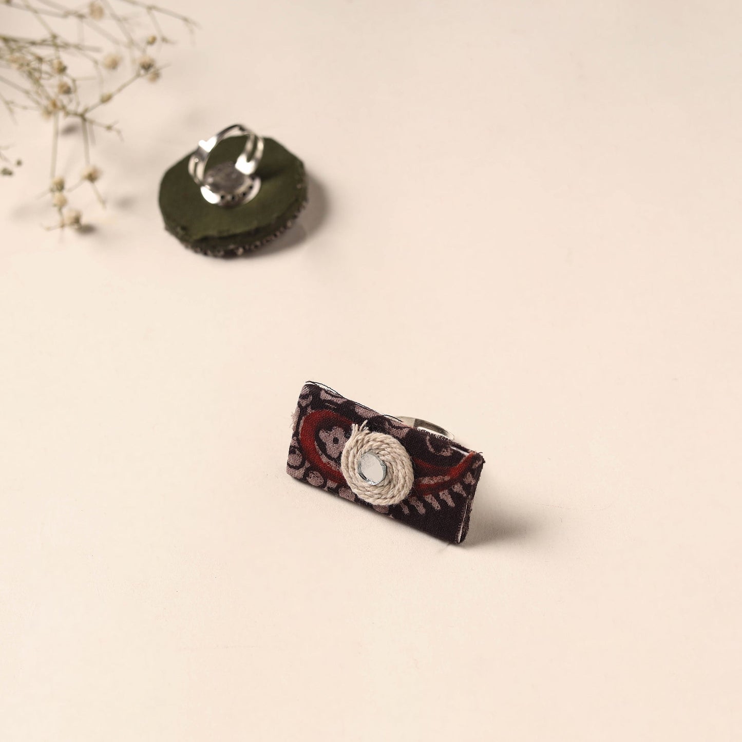 Handmade artistic fabart ring 02 - handcrafted