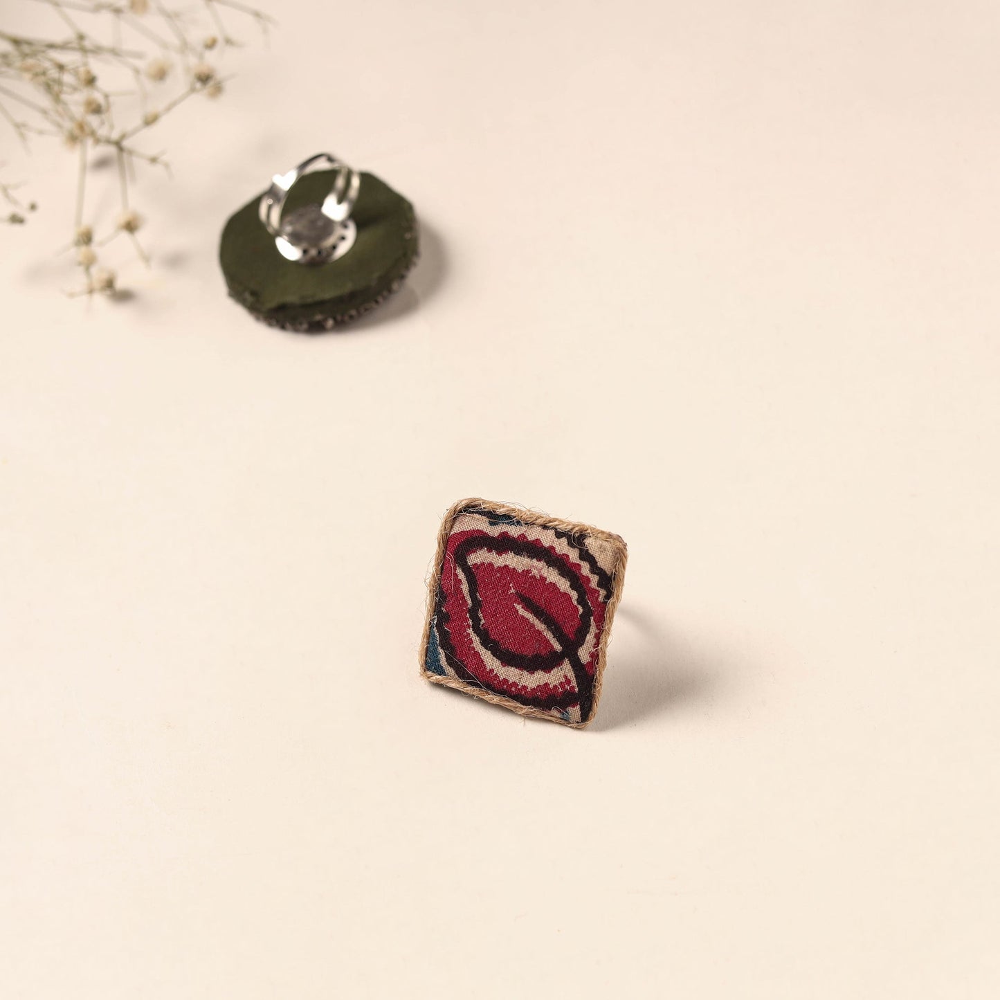 Handmade artistic fabart ring 10 - handcrafted