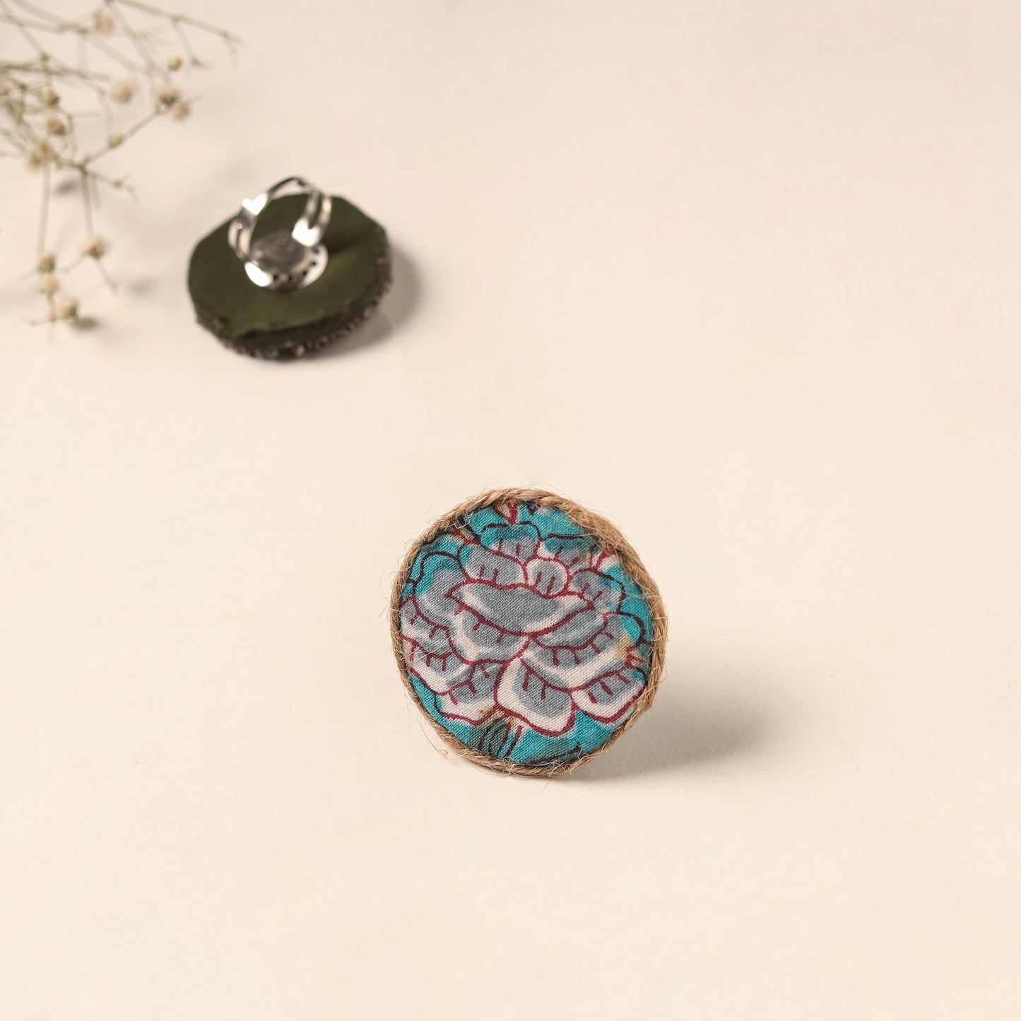 Handmade artistic fabart ring 12 - handcrafted