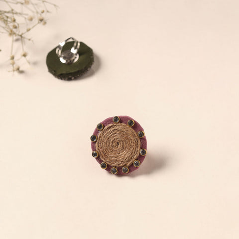 Handmade artistic fabart ring 21 - handcrafted