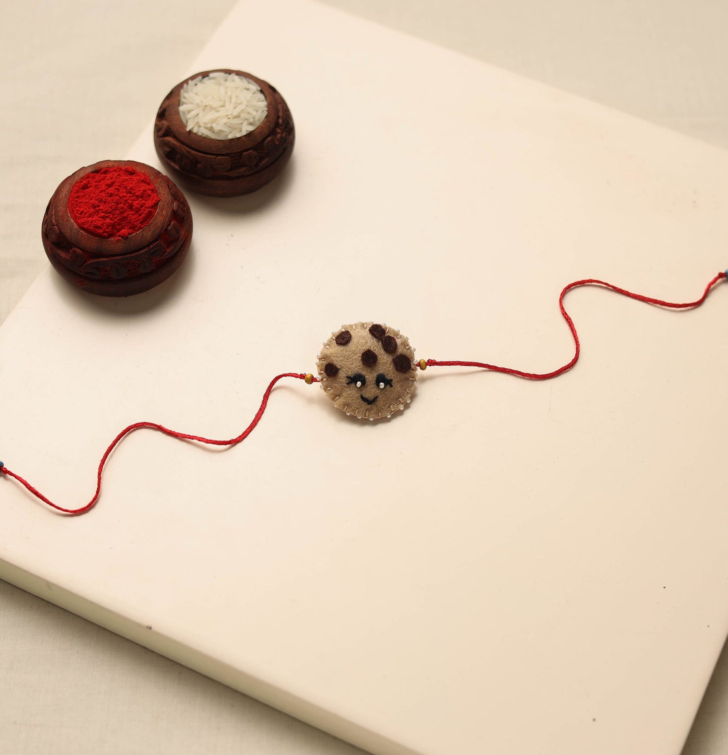 Handmade Bead & Felt Work Kids Rakhi