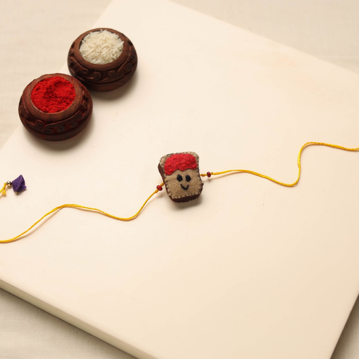 Handmade Bead & Felt Work Kids Rakhi