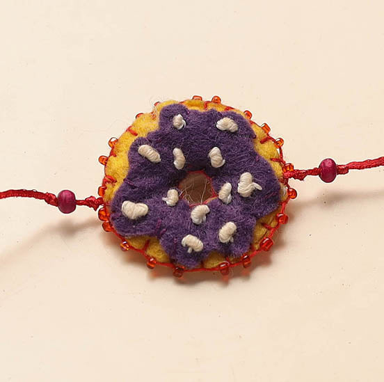 Handmade Bead & Felt Work Kids Rakhi