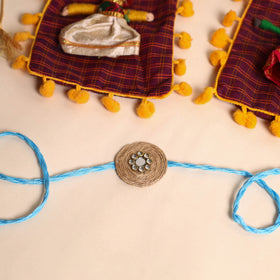  Handmade Bead & Stone Work Jute Rakhi (Set of 2)