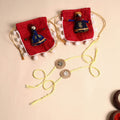  Handmade Bead & Stone Work Jute Rakhi (Set of 2)