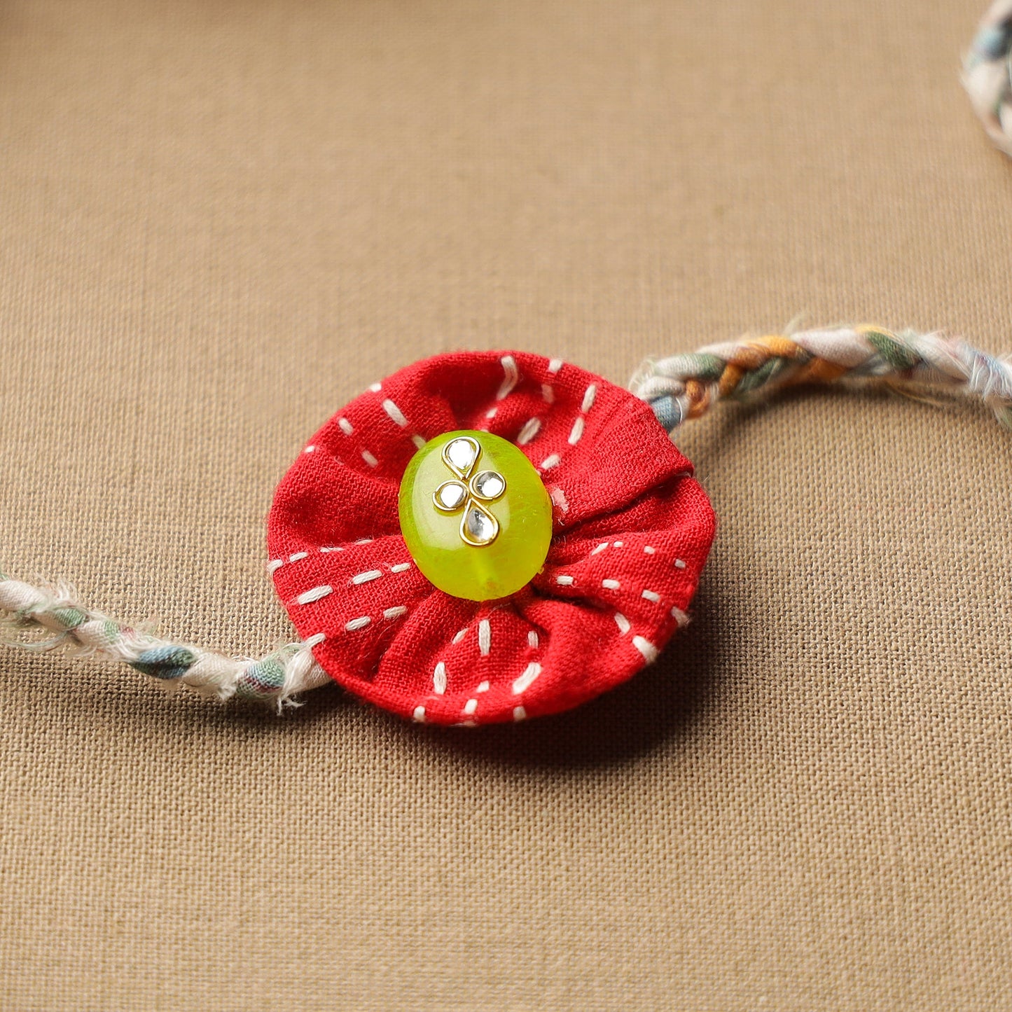  Handmade Bead Work Braided Rakhi 03 