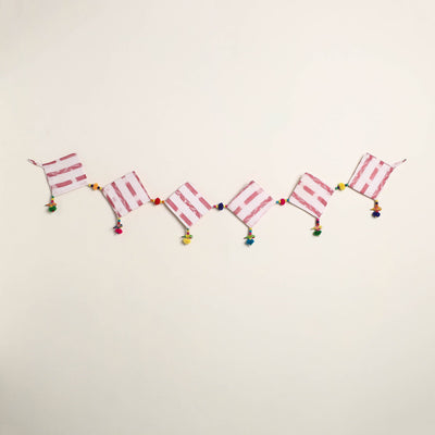 Handmade Bead Work Fabric Toran for Home Decor